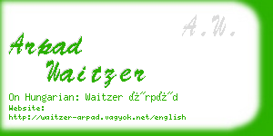 arpad waitzer business card